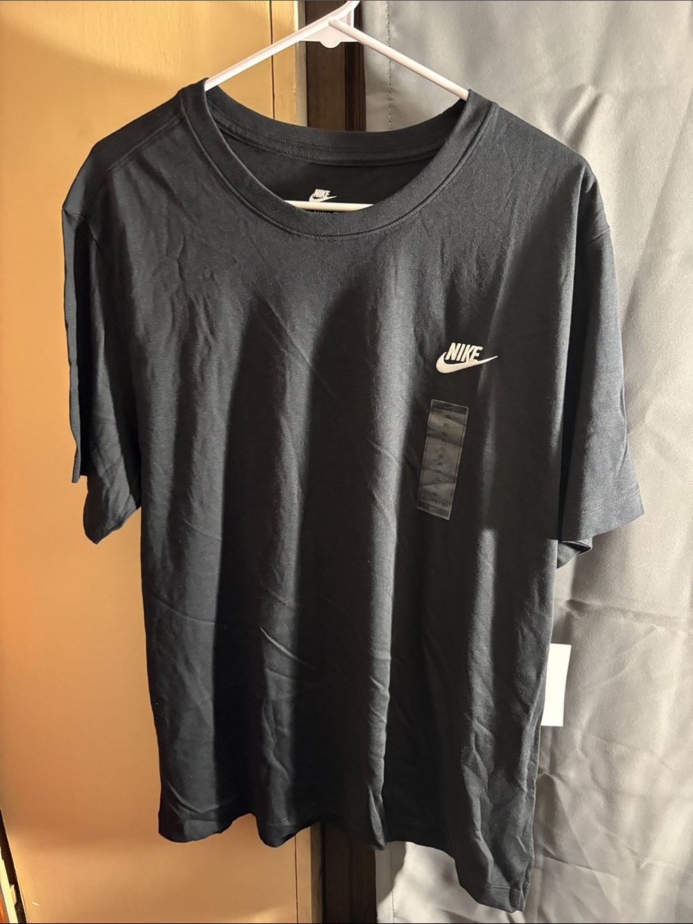Nike Black Short Sleeve Crewneck with White Swoosh